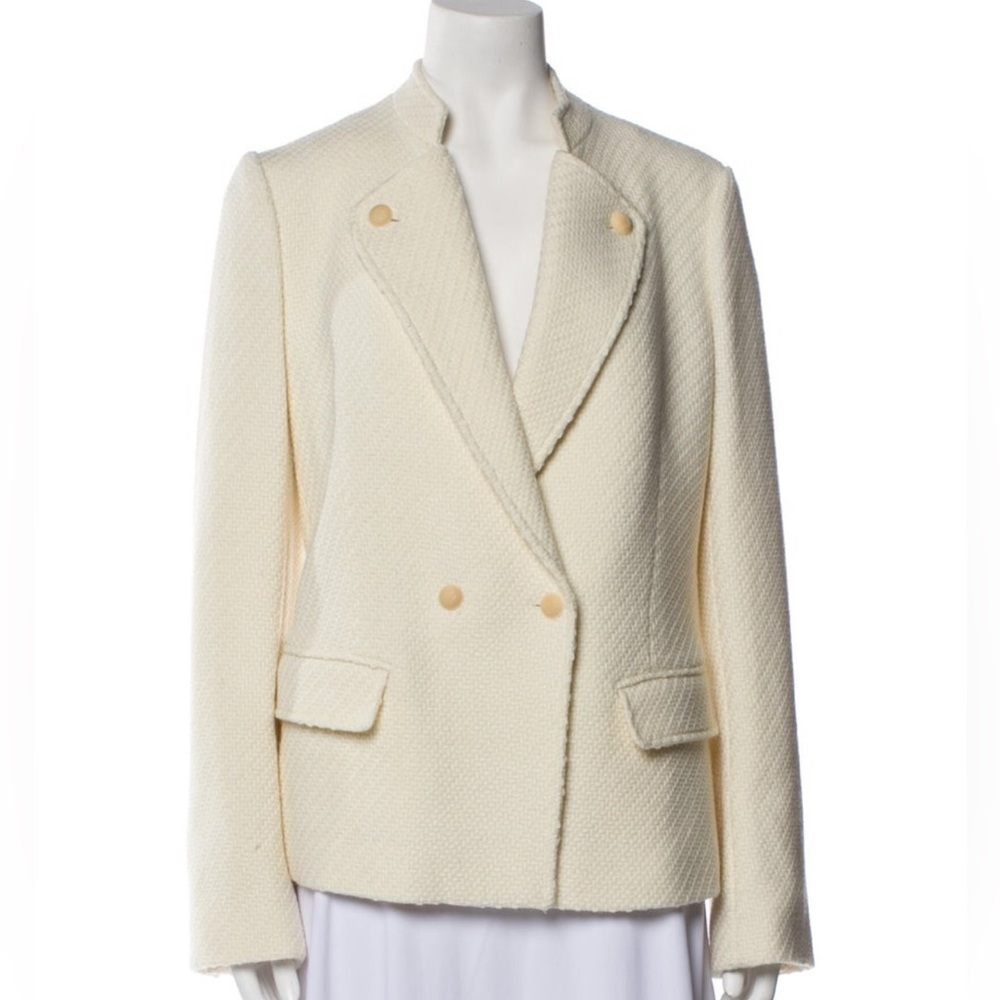 Vince Cream Double-Breasted Blazer